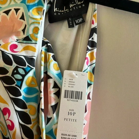 NWT new Anthropologie Serena halter maxi dress Nicole miller 10p 10 circle green - Picture 10 of 15